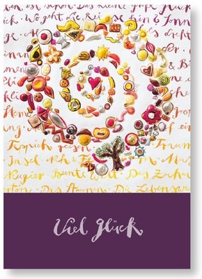 Postkarte „Spirale &amp; Viel Glück“