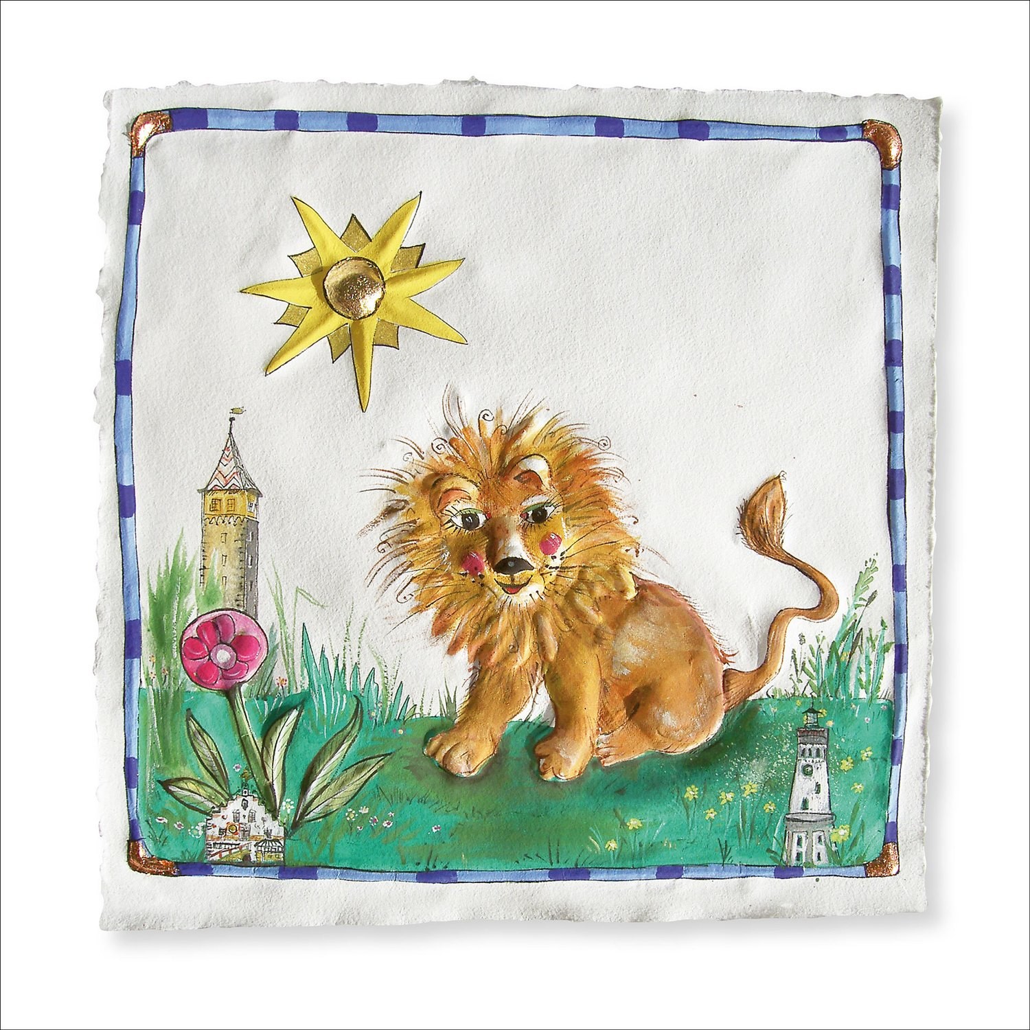 Kunstdruck &quot;Mein lieber Löwe&quot; 30 x 30 cm