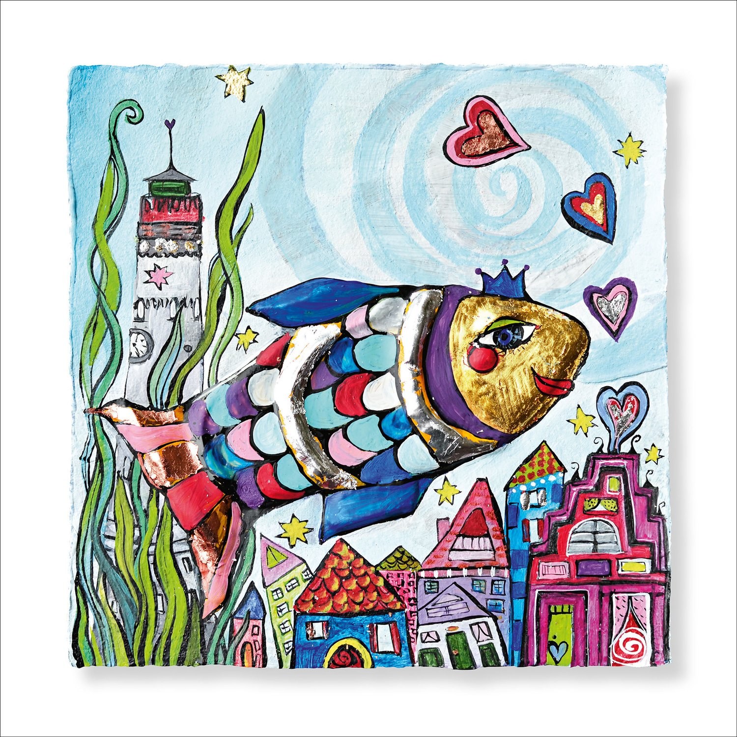 Kunstdruck &quot;Unter Wasser&quot; 30 x 30 cm
