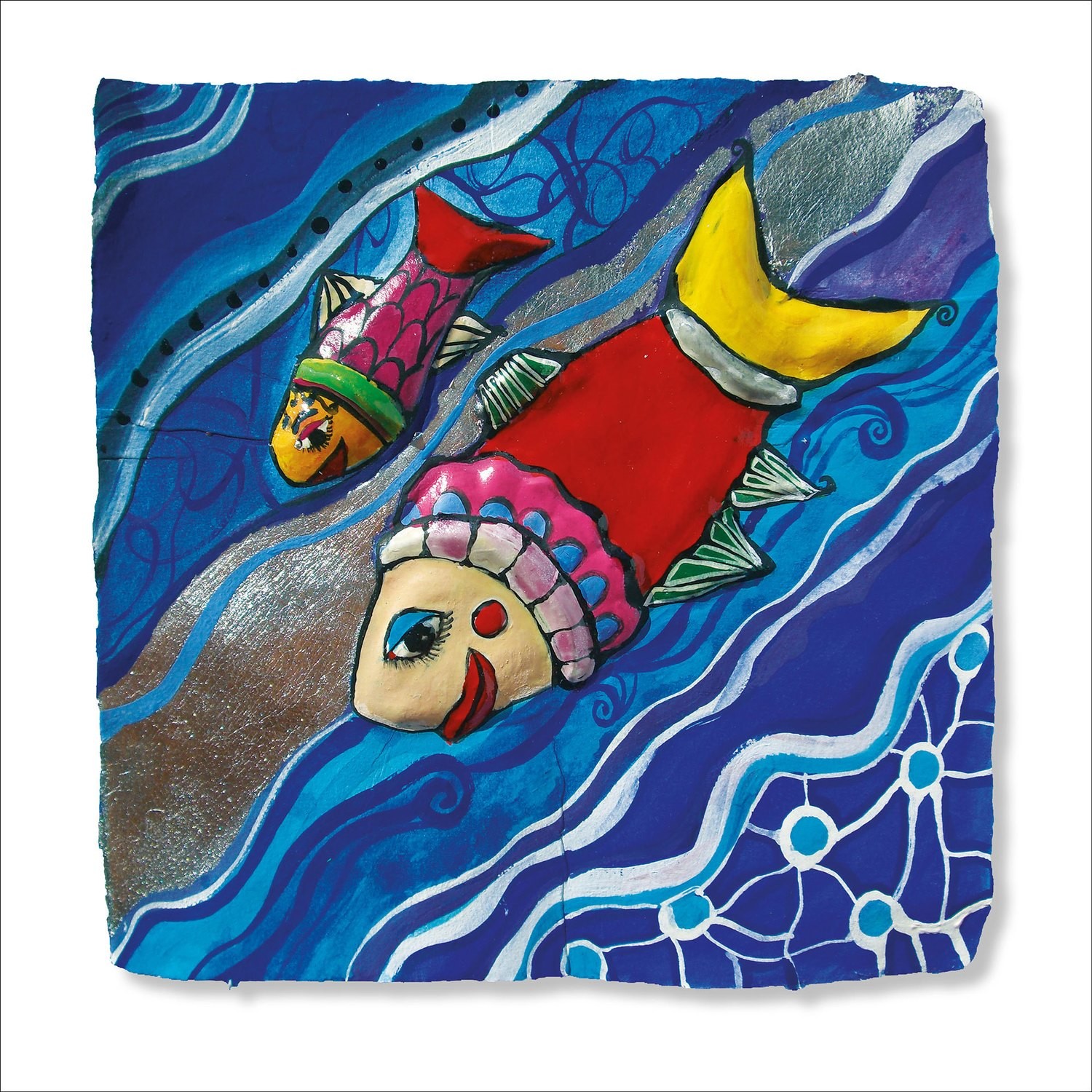 Kunstdruck &quot;Badespass&quot; 30 x 30 cm