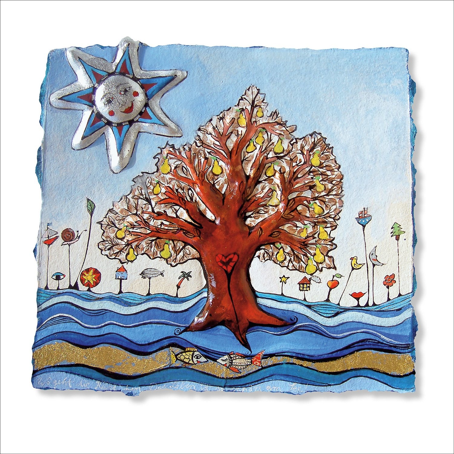 Kunstdruck &quot;Das Leben ist schön am See&quot; 30 x 30 cm