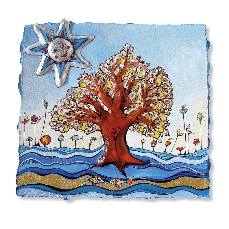 Kunstdruck &quot;Das Leben ist schön am See&quot; 30 x 30 cm