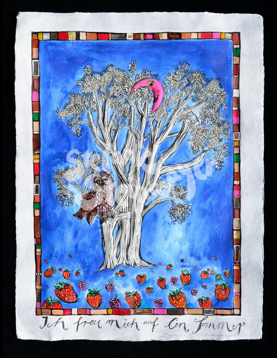 Originalgrafik &quot;Ich freu mich auf den Sommer&quot;