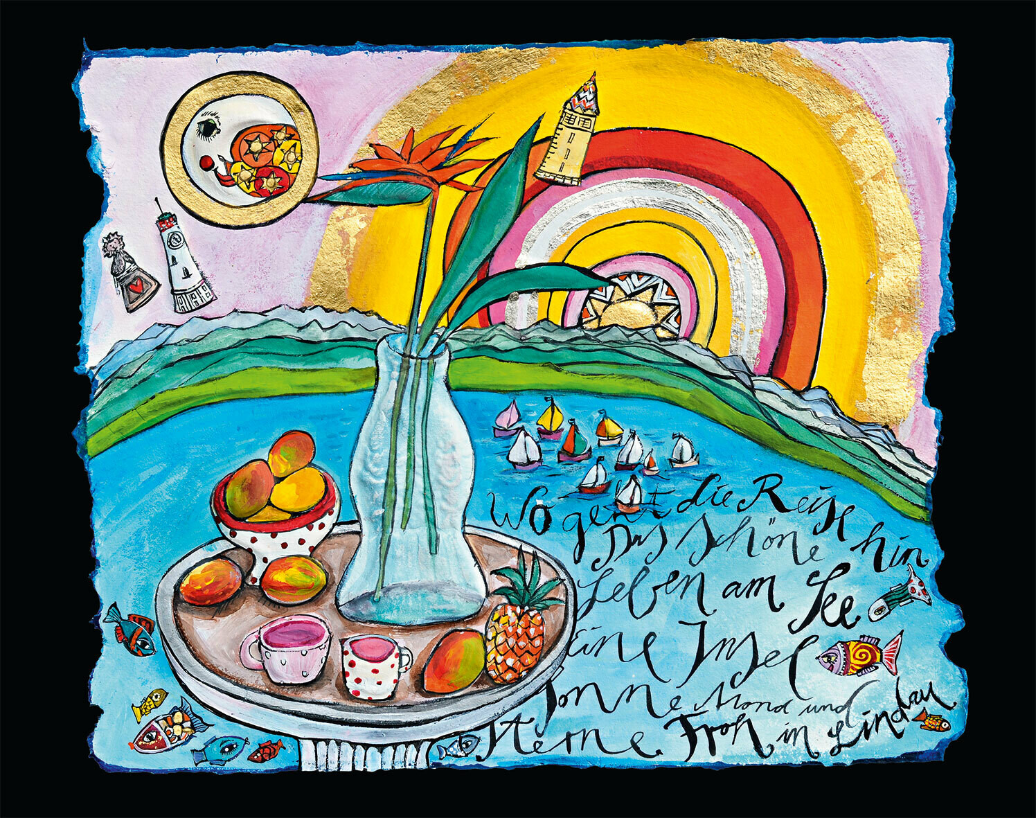 Originalgrafik &quot;Stilleben mit Mango&quot;