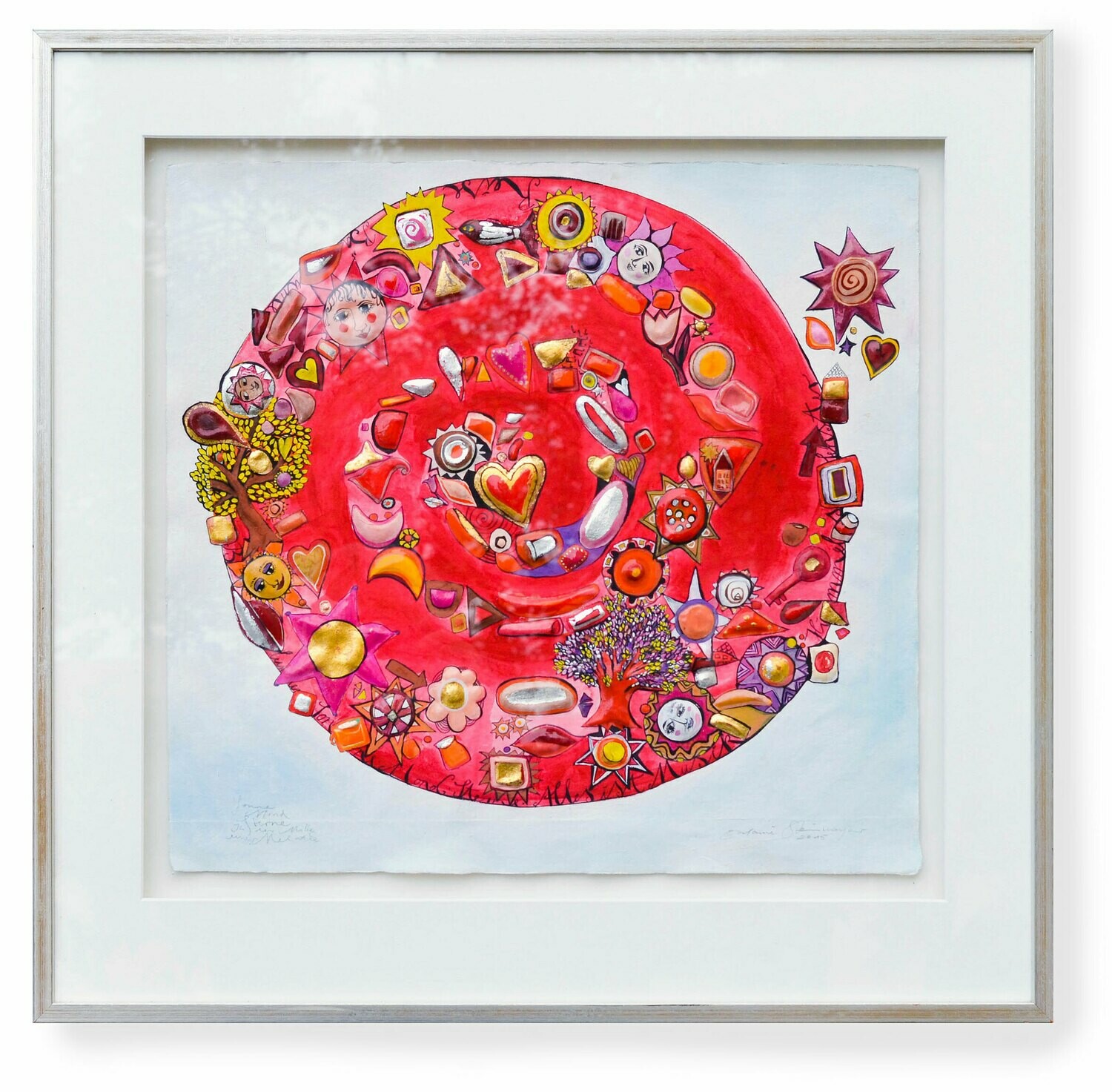 Originalgrafik &quot;Sonne, Mond, Sterne - In der Mitte eine Melodie&quot;