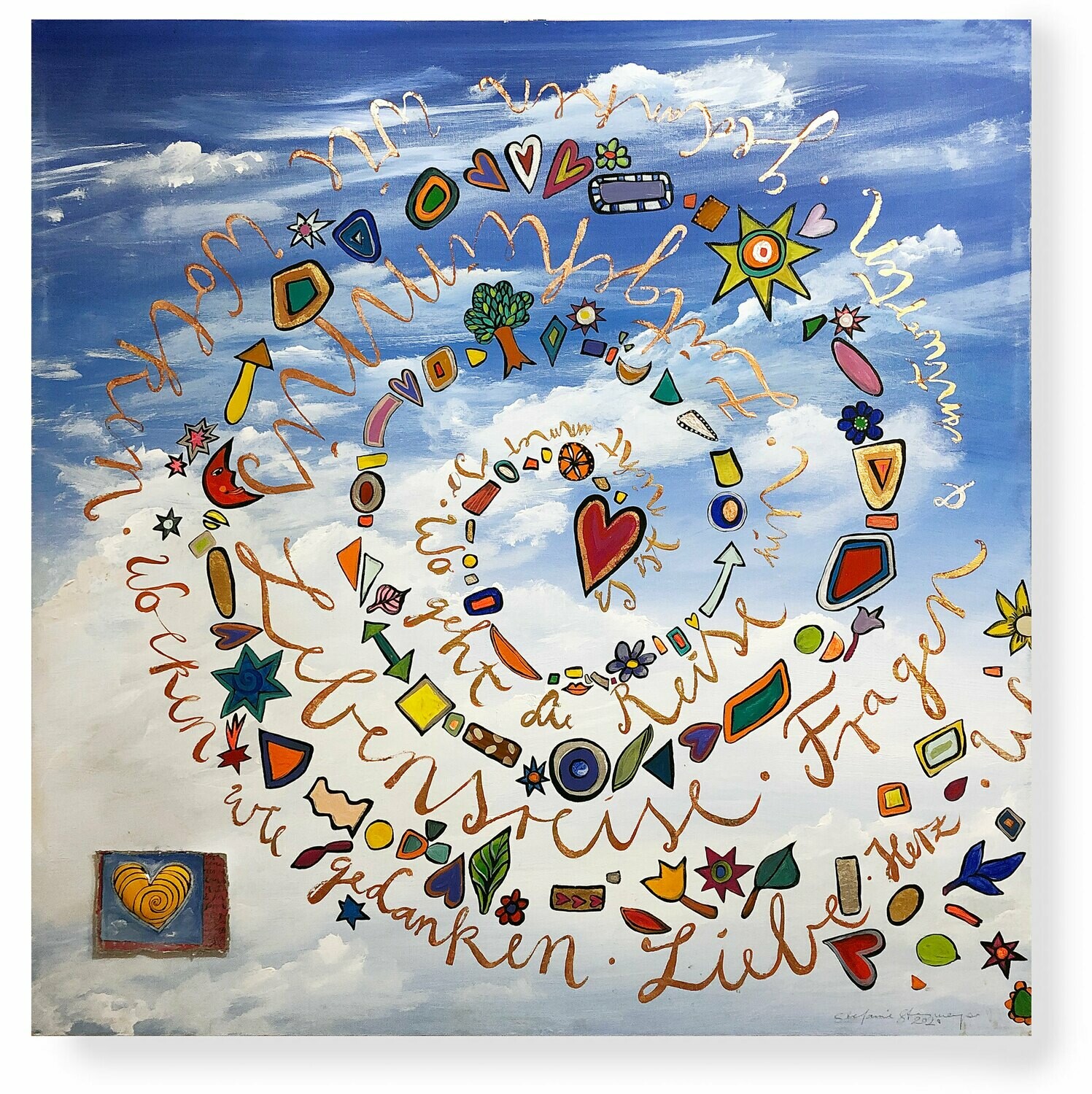 Originalgrafik &quot;Wolken wie Gedanken&quot;