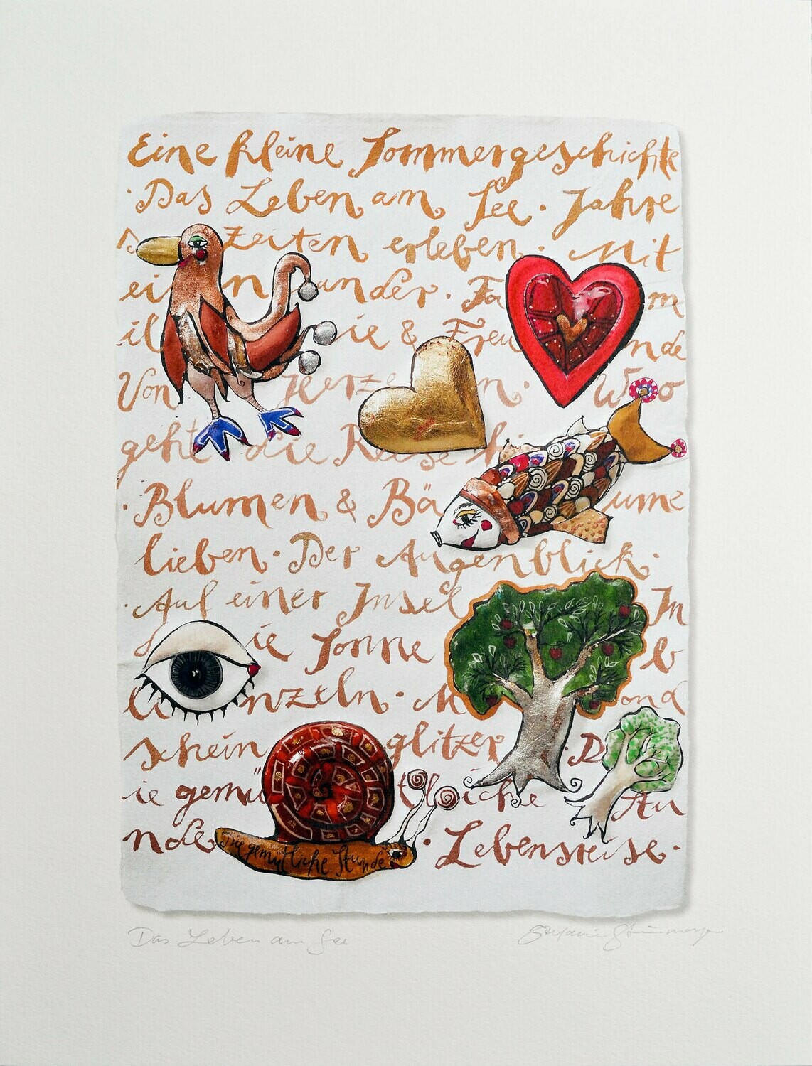 Kunstdruck &quot;Das Leben am See&quot;