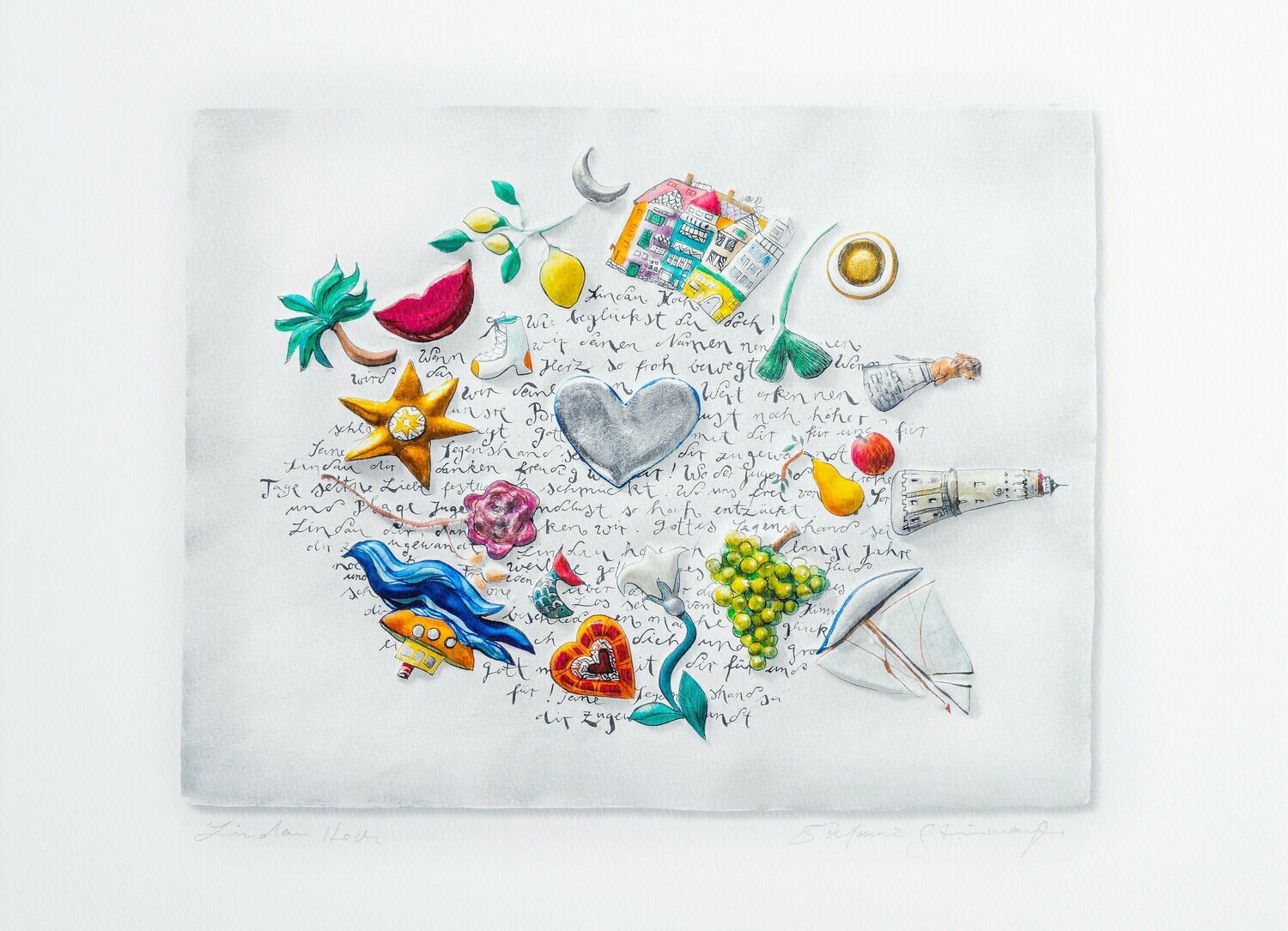 Kunstdruck &quot;Lindau Hoch!&quot;