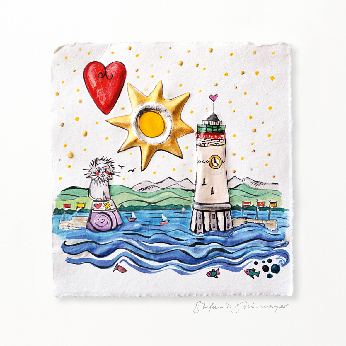 Kunstdruck &quot;Lindauer Hafen&quot;