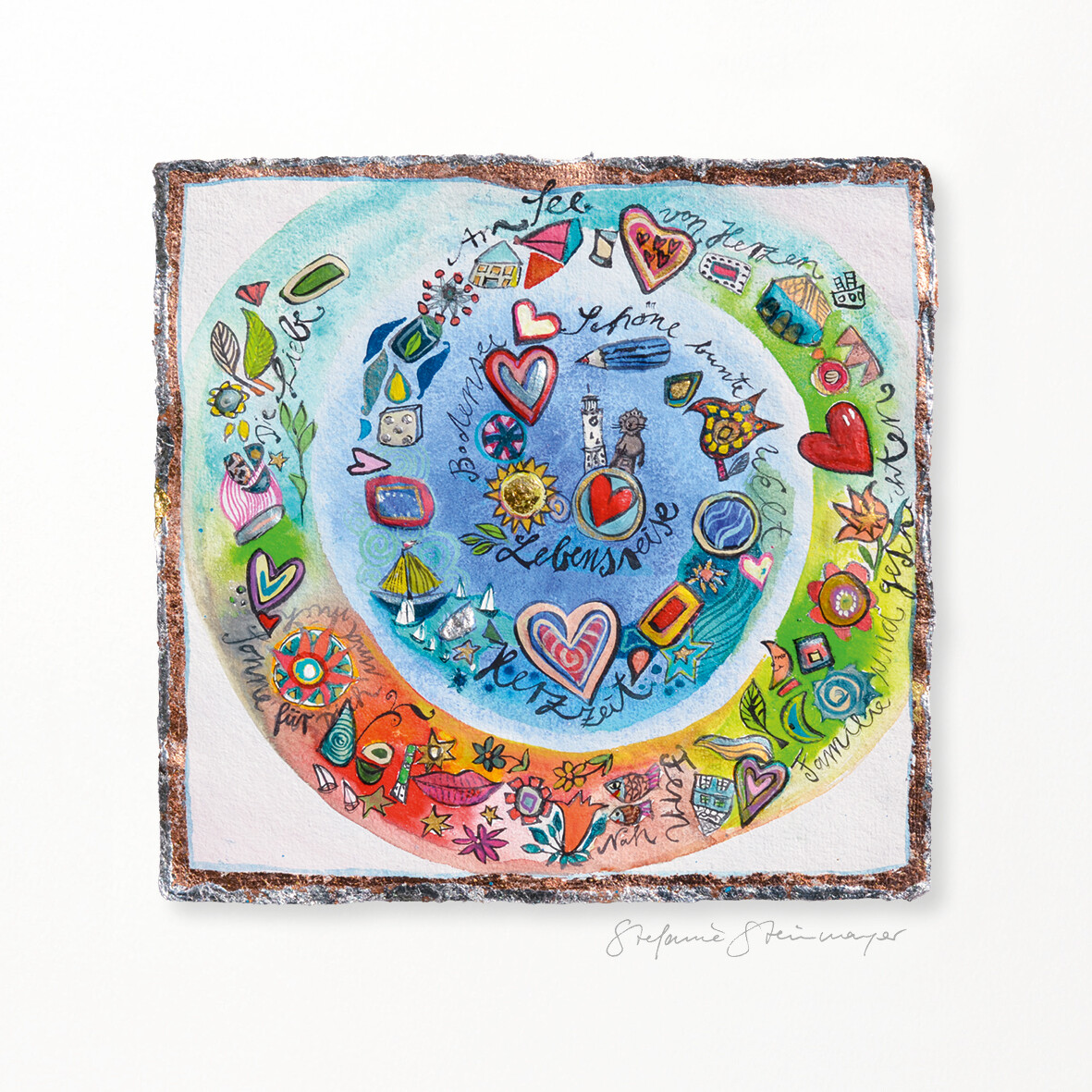 Kunstdruck &quot;Schöne bunte Welt II&quot;