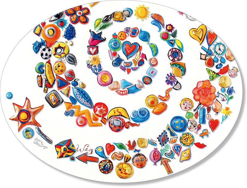 Mousepad, oval „Spirale“