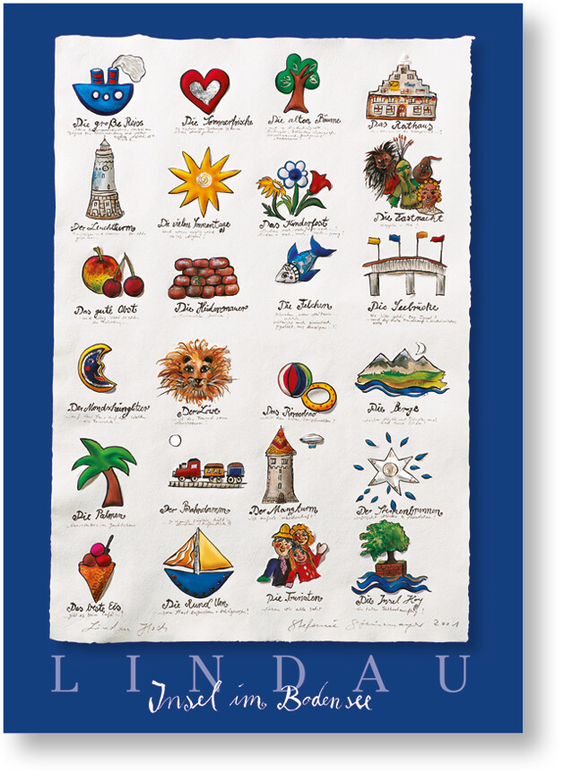Postkarte „Lindau - Insel im Bodensee“