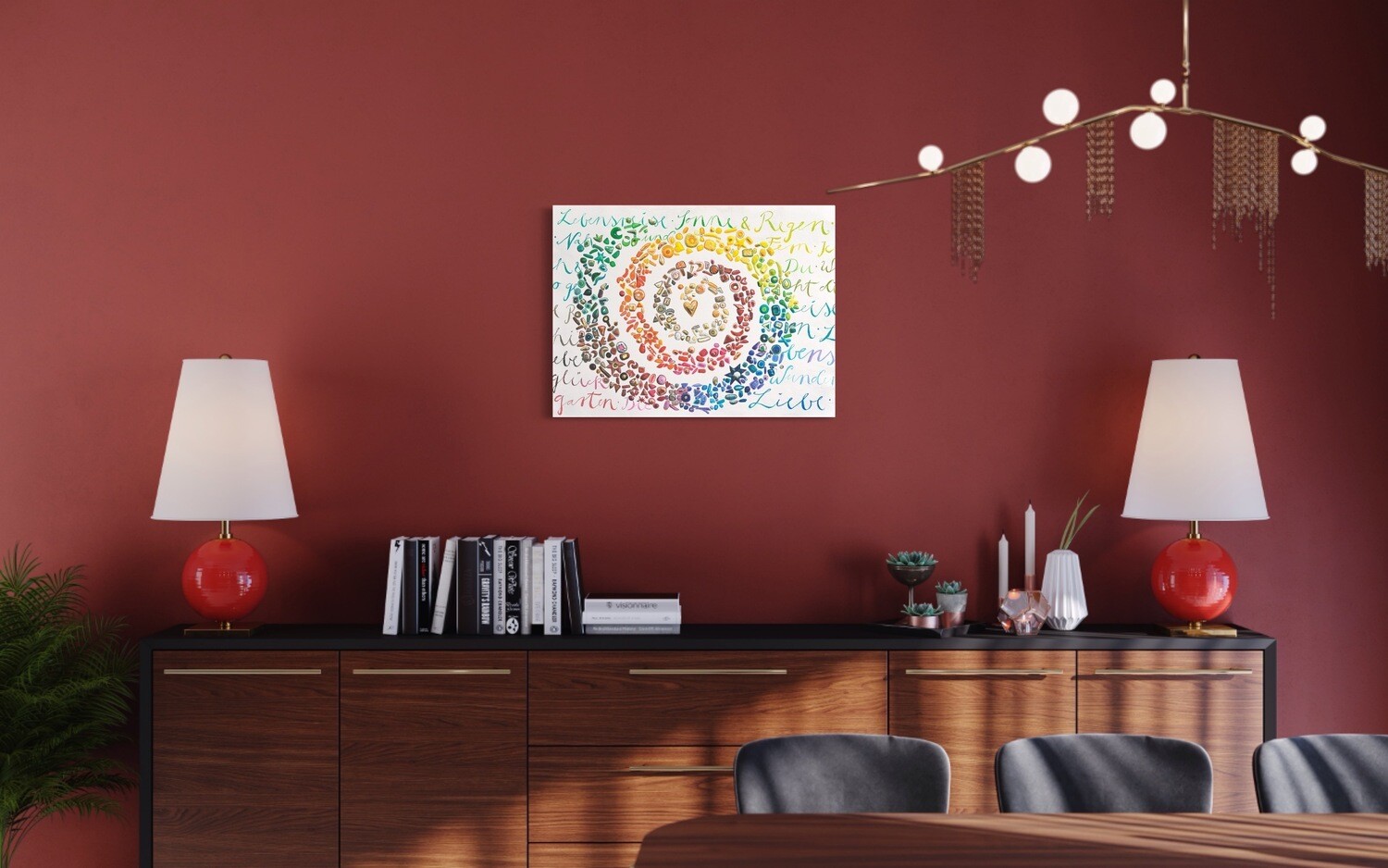 Kunstdruck &quot;Reise&quot;, Rahmen und Größe wählen: 80x60 cm, ohne Rahmen, Veredelung mit Echt-Blattgold (23 kt): ja