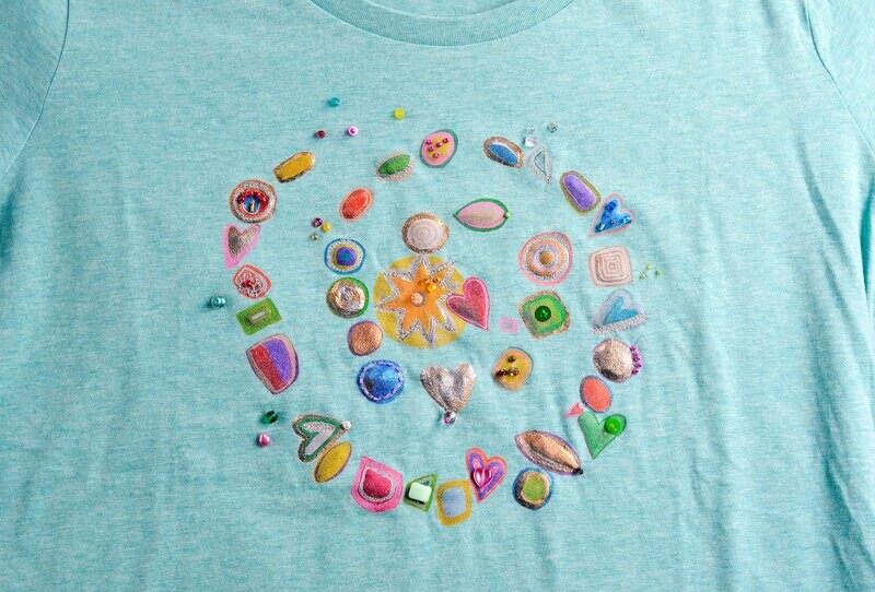T-Shirt "Lebensreise", Geschenk-Set inkl. Kunstdruck und Rahmen