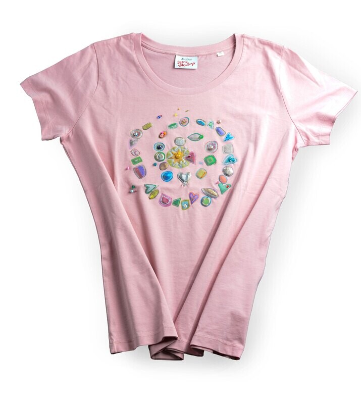 T-Shirt &quot;Lebensreise&quot;, Geschenk-Set inkl. Kunstdruck und Rahmen