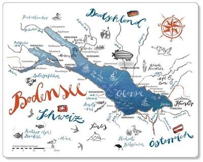 Mousepad „Bodenseekarte“