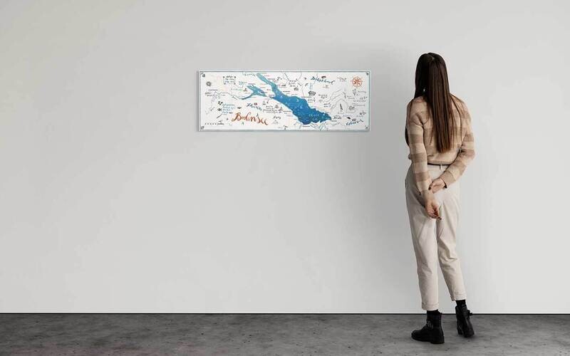 Panoramaposter "Bodenseekarte"