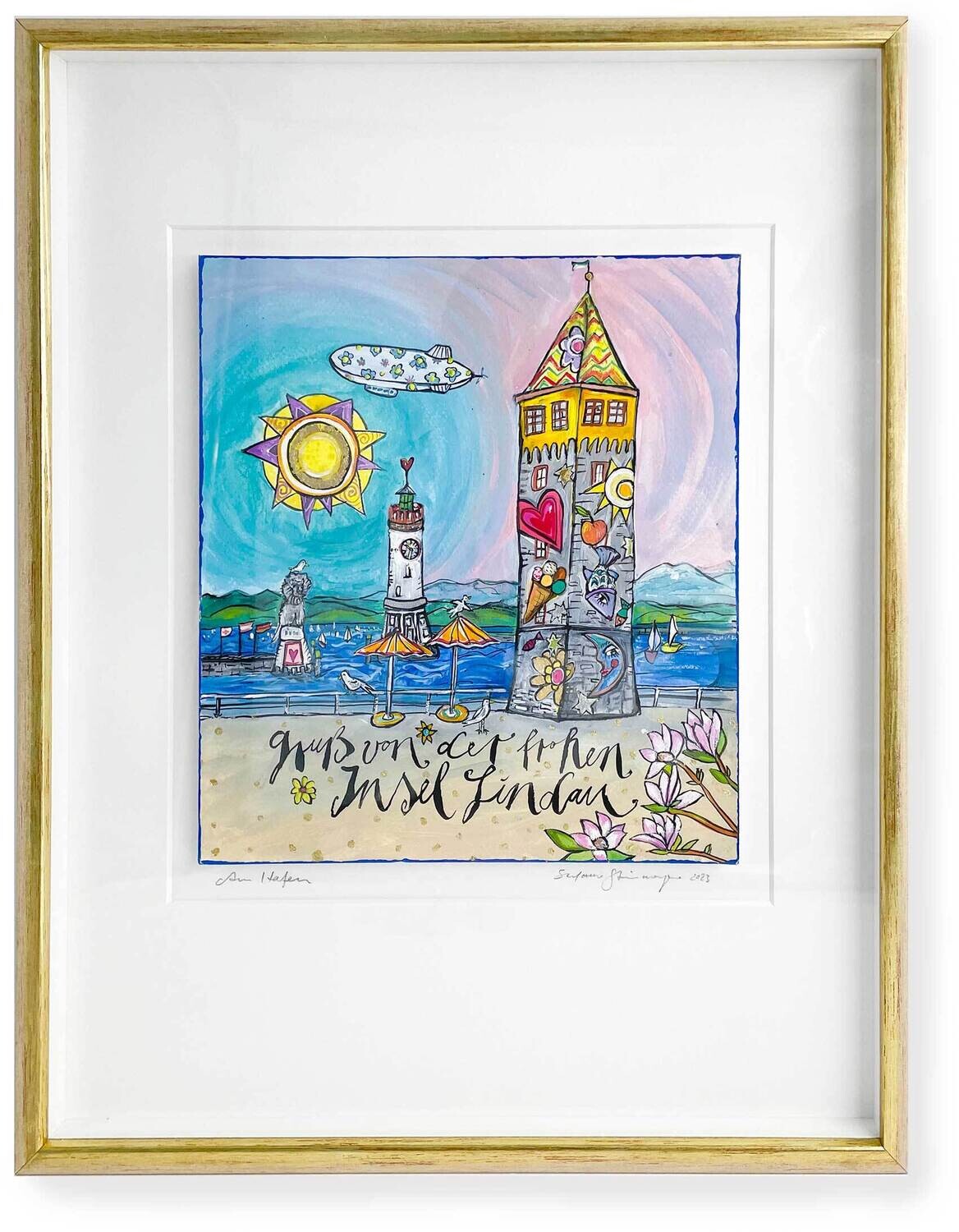 Originalgrafik &quot;Am Hafen&quot;