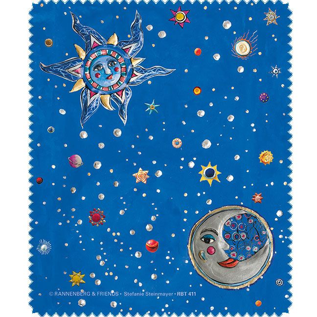 Brillenputztuch &quot;Sonne, Mond und Sterne&quot;