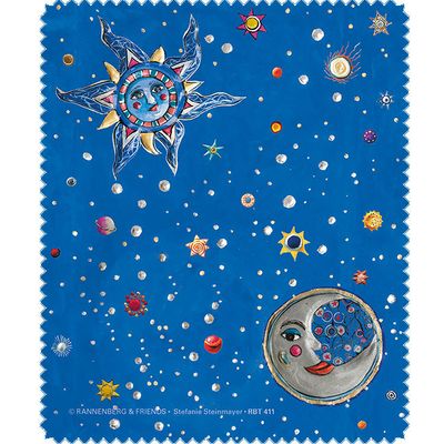Brillenputztuch &quot;Sonne, Mond und Sterne&quot;