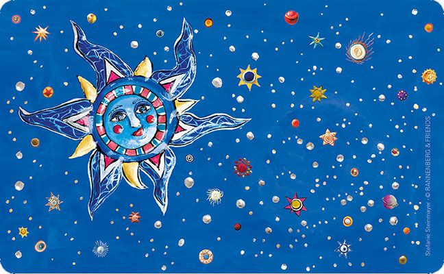 Brettchen "Sonne, Mond und Sterne"