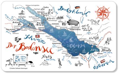 Brettchen "Bodenseekarte"