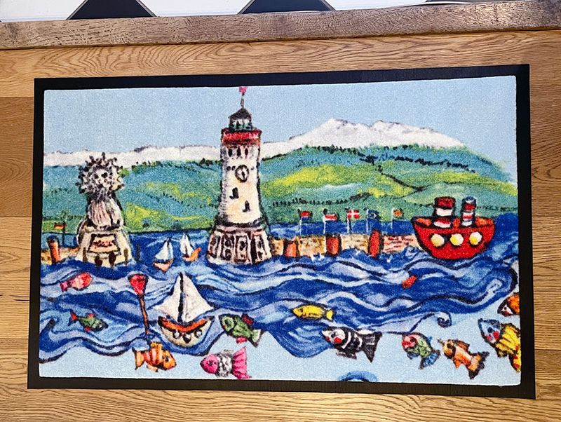 Schmutzmatte „Lindau Hafen“ 75 x 48 cm