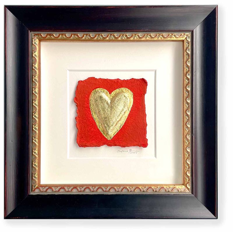 Original "Goldherz auf Rot"