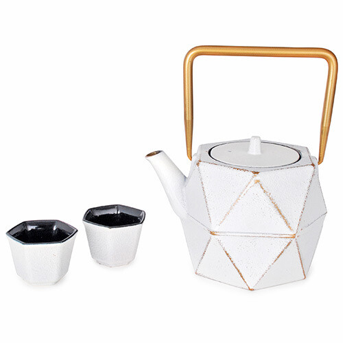 Winter-Pyramid Series-Cast Iron Tea Set/Strainer