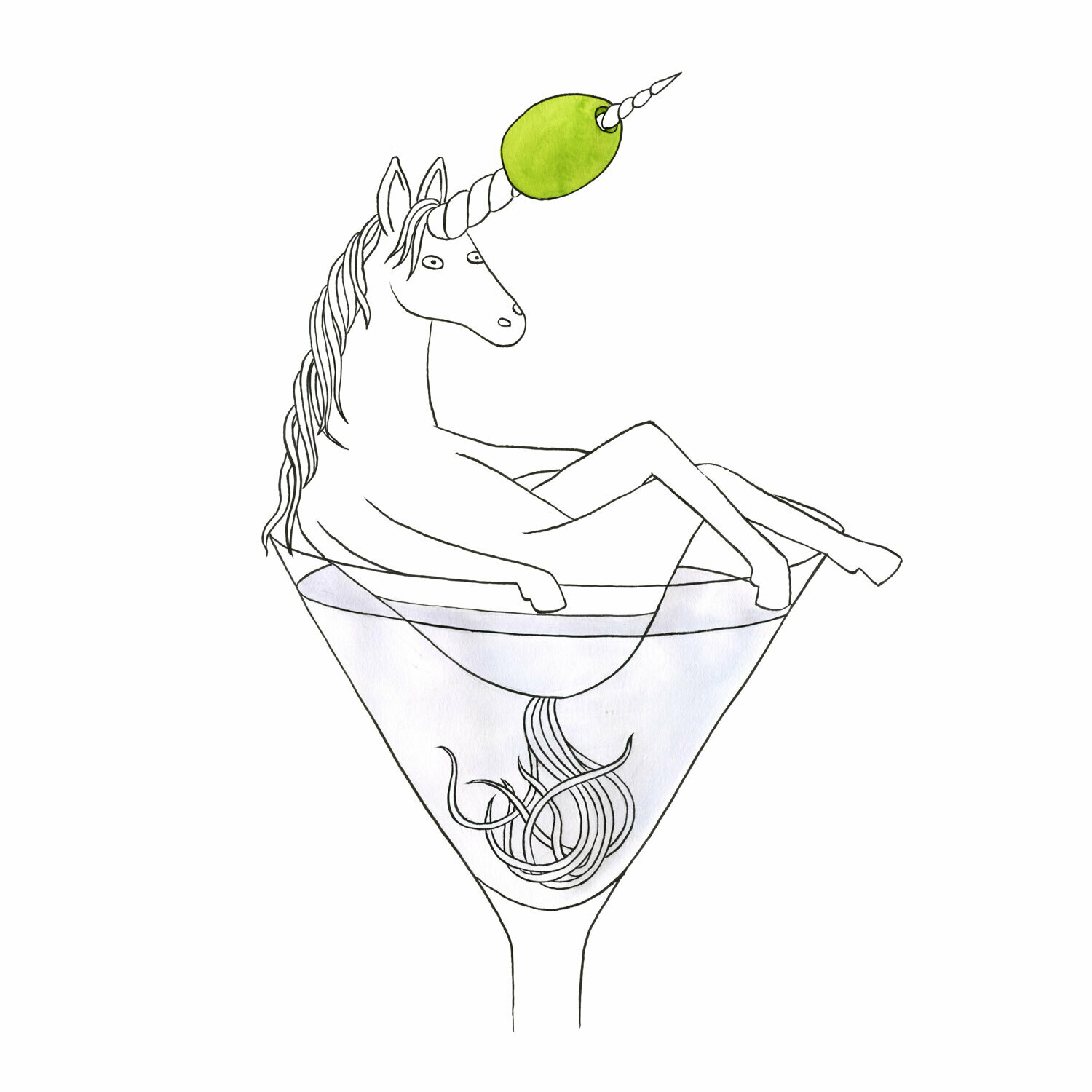 Unicorn Martini Art Print
