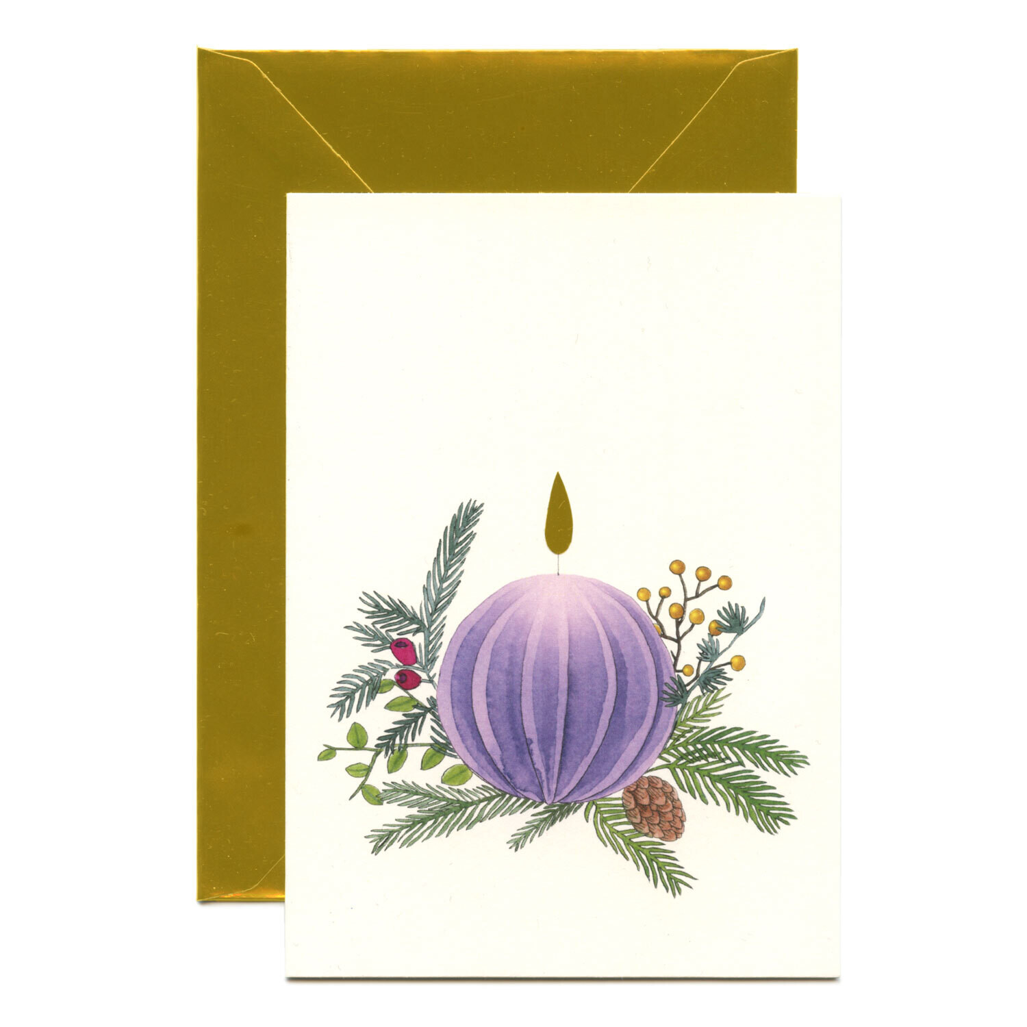 Festive Candle Greeting Card