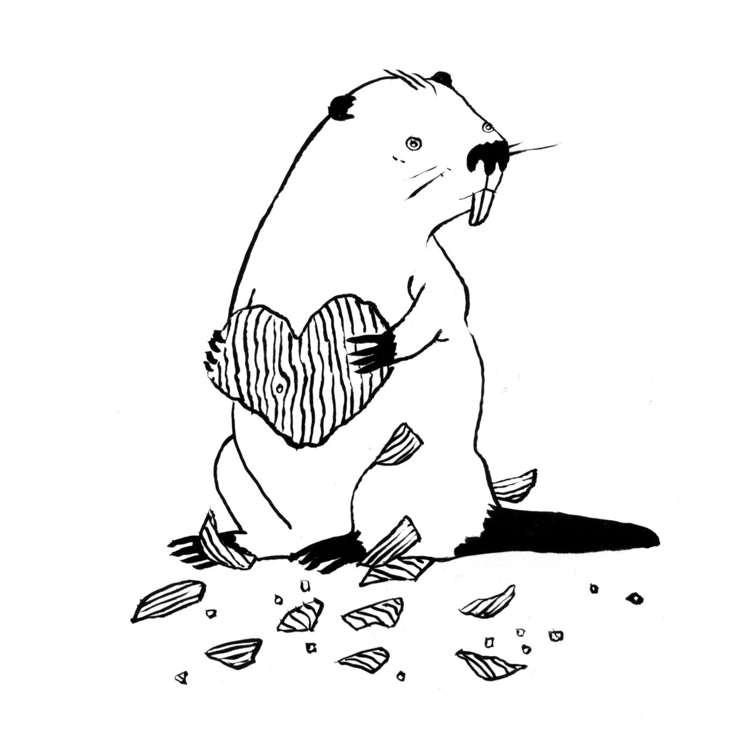 Beaver Love Greeting Card