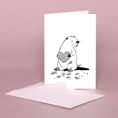 Beaver Love Greeting Card