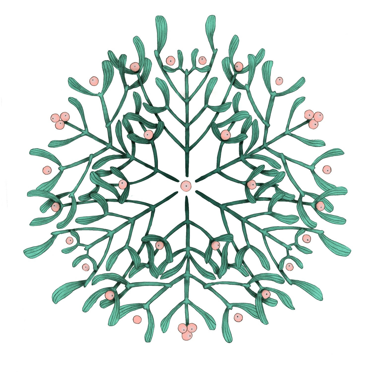 Festive Mistletoe Greeting Card