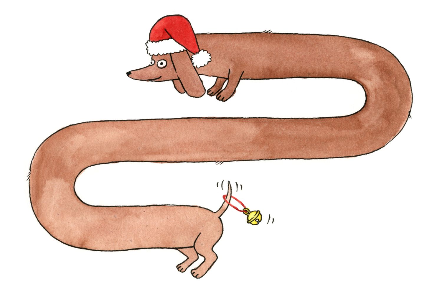 Dachshund Christmas Card
