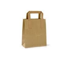 SOS Small Brown Paper Carrier Bags 1x250