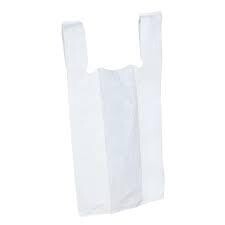 HD Jumbo White Plastic Carrier Bags 1x100