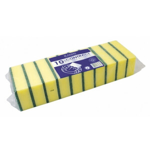 Green Sponge Scourers 1x10