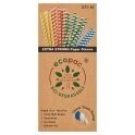 Ecopac Extra Strong Striped Paper Straws 1x80