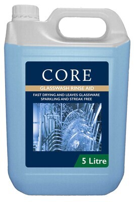 Core Brand Glass Wash Rinse Aid 1 x 5Ltr