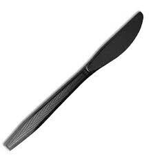 Premium Plastic Knives Black 1x100