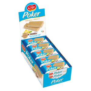 Lago Poker Vanilla Creme Wafers 20x45g
