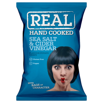 Real Crisps Sea Salt & Malt Vinegar 24x35g