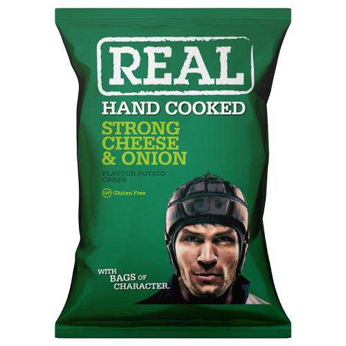 Real Crisps Strong Cheese & Onion 24x35g