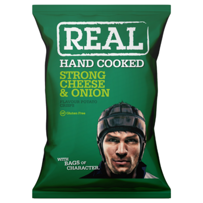 Real Crisps Strong Cheese & Onion 24x35g