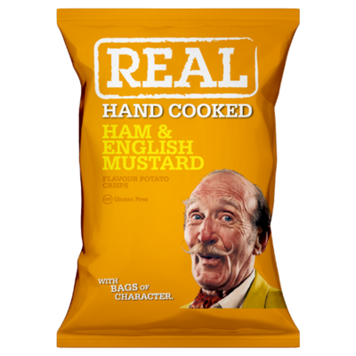 Real Crisps Ham & English Mustard 24x35g