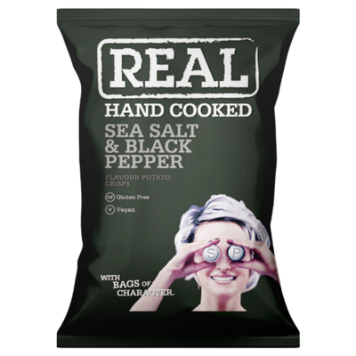 Real Crisps Sea Salt & Black Pepper 24x35g