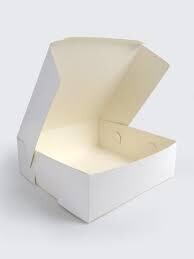 Plain White Folding Cake Boxes (8x8x3") 1x250