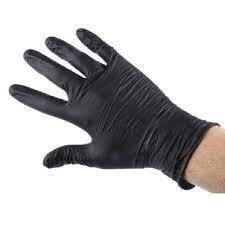 Black Medium Powder Free Nitrile Gloves 1x100