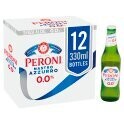 Peroni Nastro Azzurro 0.0% Alcohol Free Beer Bottles 12x330ml